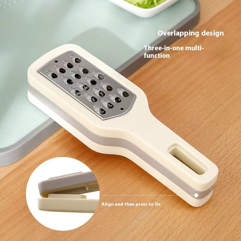 3-in-1 Portable Handheld Cheese & Vegetable Grater ā Stainless Steel Kitchen Tool š§š„