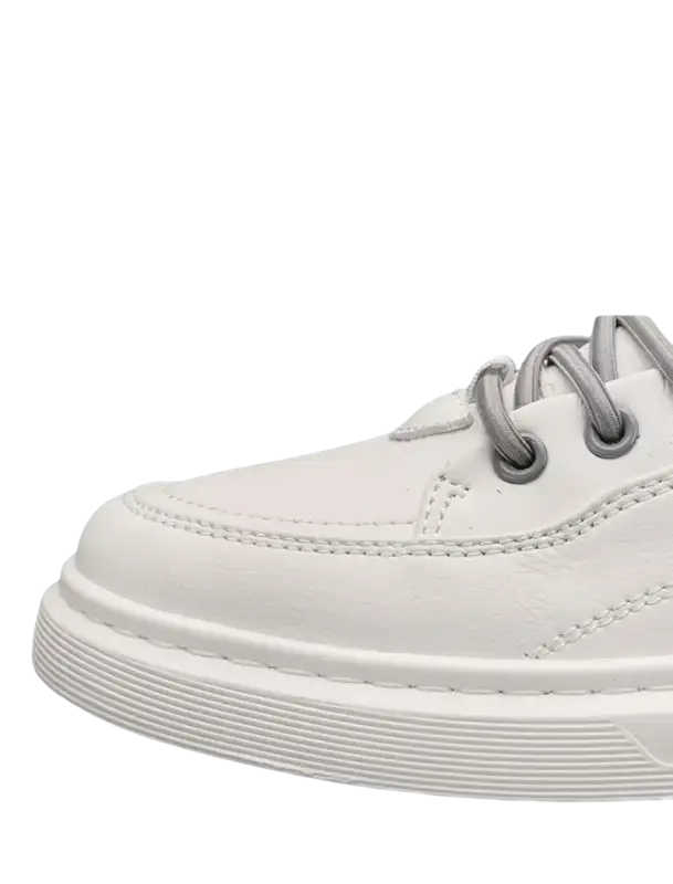 White leather shoe.