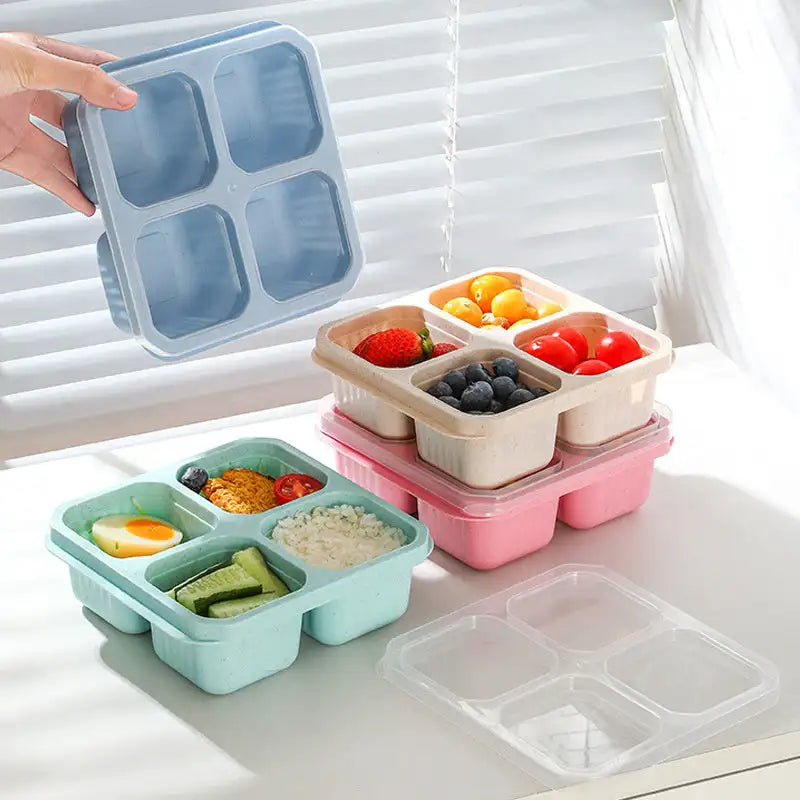 4-Compartment Snack Keeper with Clear Lids