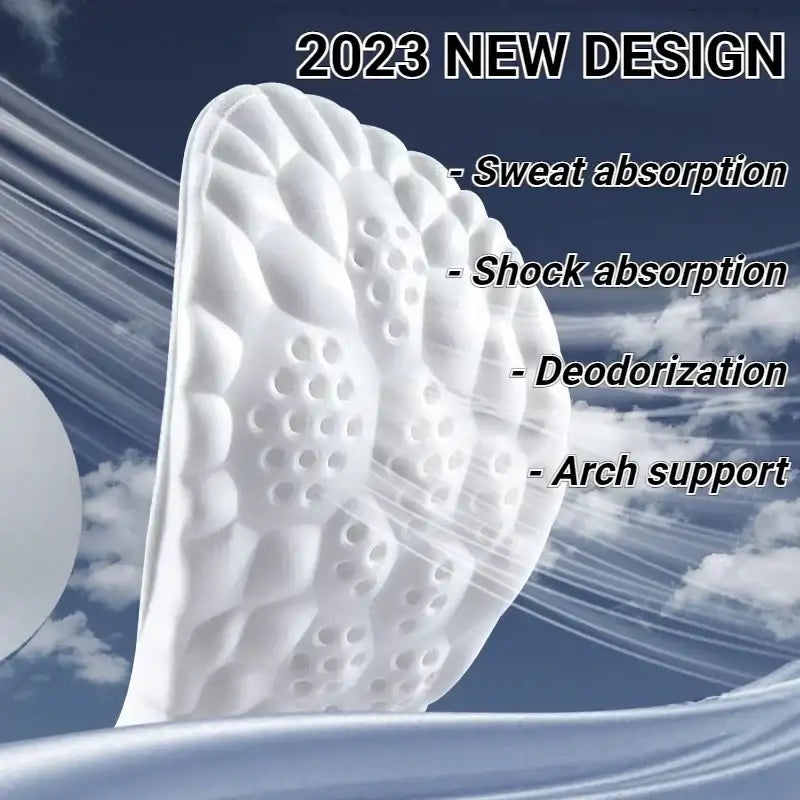 2023 4D Massage Insoles Super Soft Sports Shoes Insole for Feet Running Baskets Shoe Sole Arch Support Orthopedic