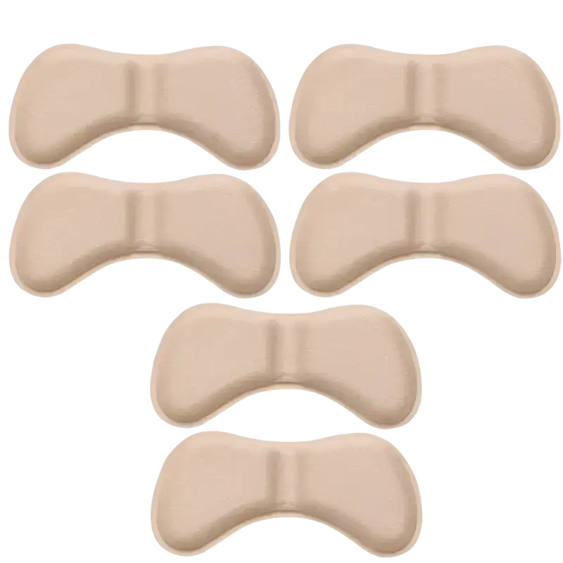 Beige shoe heel cushions.