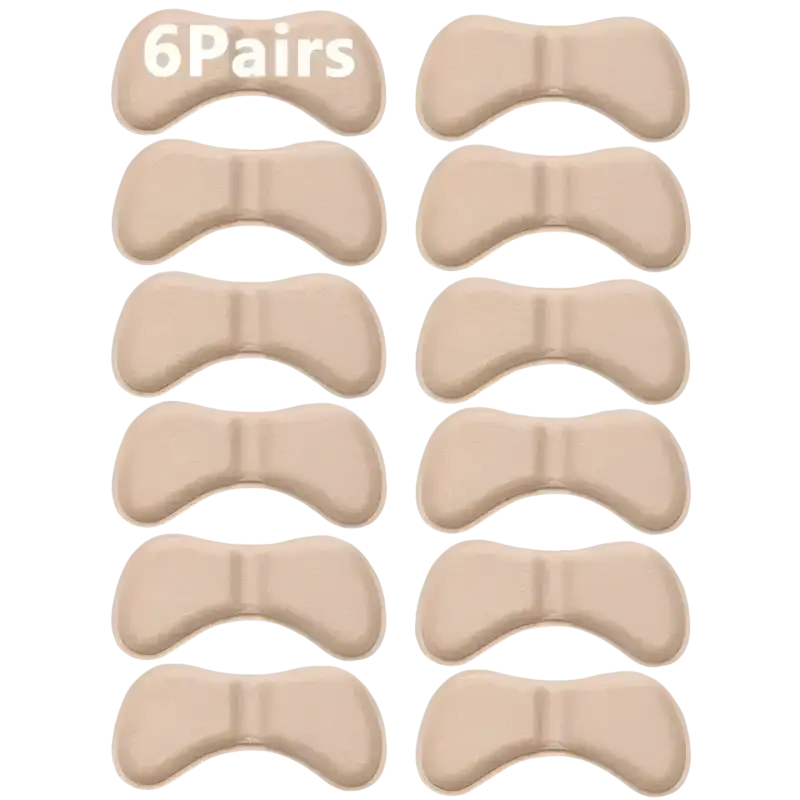 Beige shoe heel cushion pads.