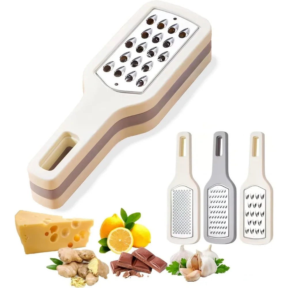 3-in-1 Portable Handheld Cheese & Vegetable Grater ā Stainless Steel Kitchen Tool š§š„