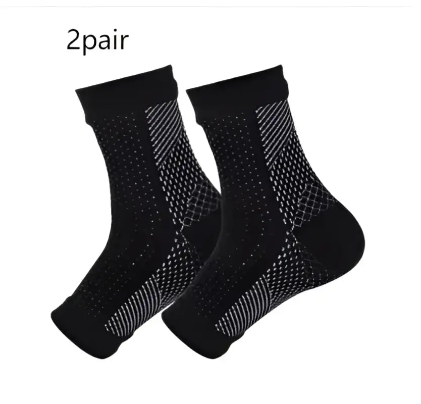 ActiveGuard Compression Toe Socks - Blackbackground withwhite dots / XXL / 2pair