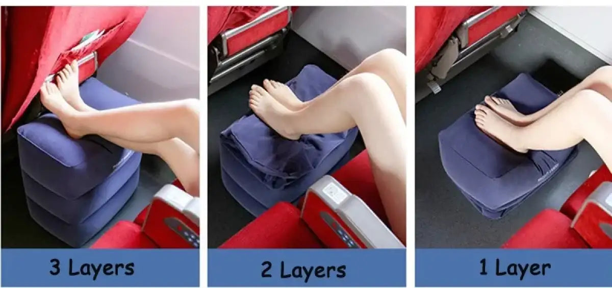 PVC Kids Flight Sleeping Footrest Pillow Resting Pillow On Airplane Car Bus Pillow Inflatable Travel Foot Rest Pillow