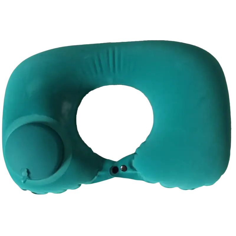 Teal Airpillo Inflatable Neck Pillow for comfy travel and chill vibes