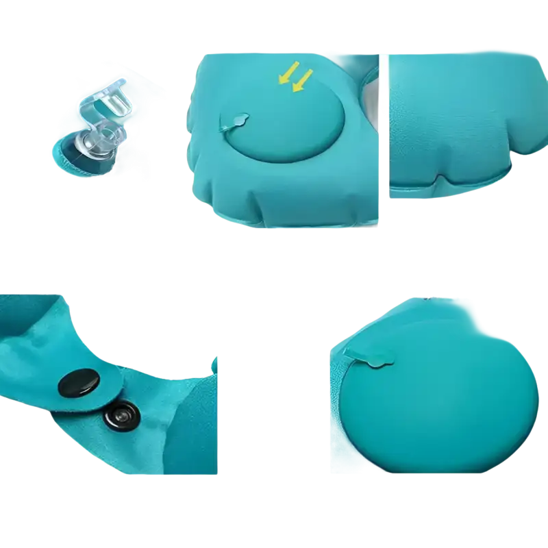 Airpillo Inflatable Neck Pillow with trendy chill vibes and cozy features for travel