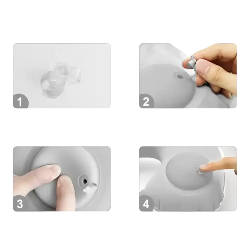 Inflatable neck pillow usage instructions for Airpillo Inflatable Neck Pillow with Chill Vibes