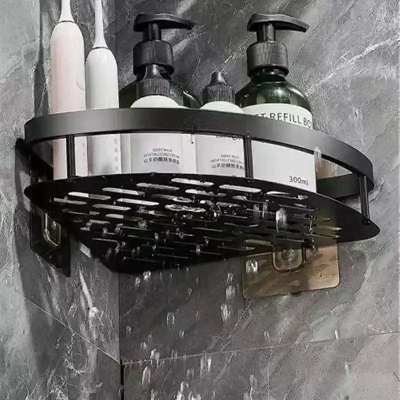 Storage Organizer Shower Shelf Bathroom Shelf Aluminum Alloy Shampoo Rack Makeup Bathroom Accessories No Drill Wall