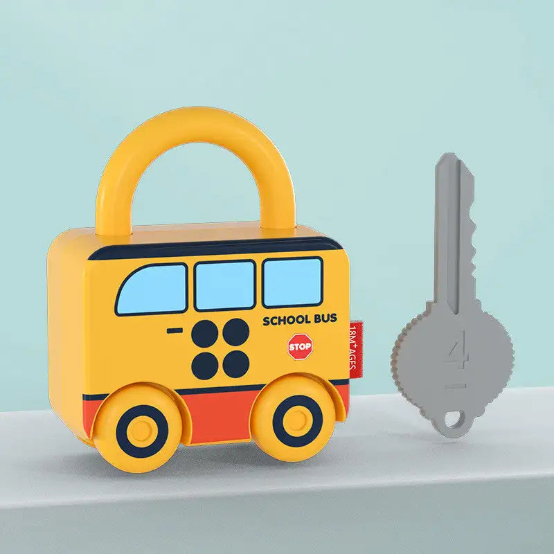 Children’s Key Unlocking Educational Toys - School bus