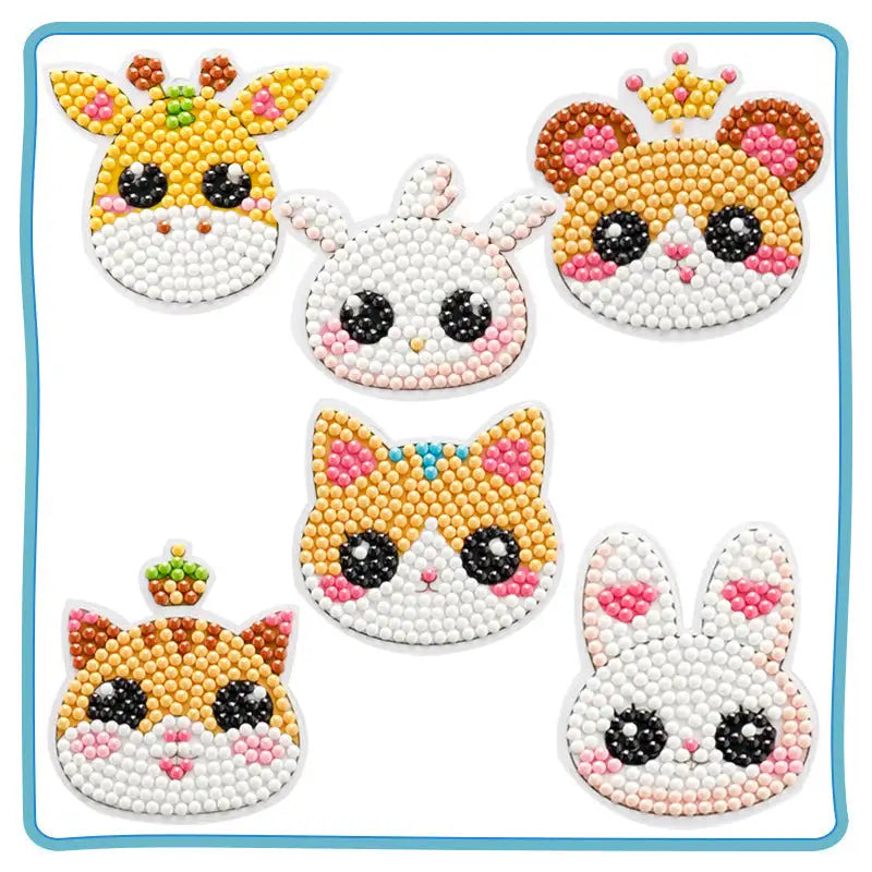 Diamond art animal stickers.