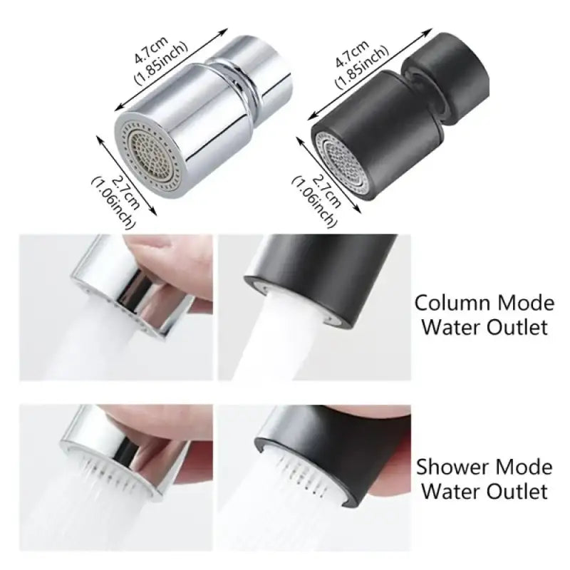 360° Rotary Kitchen Faucet Spray Head Filter washbasin Splash proof Adapter 2 Mode adjustable Kitchen Sink Faucet