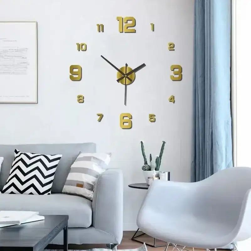 Creative Frameless DIY Wall Clock Wall Mechanism Night light Arrows Decal Home Silent Clock Living Room Office Wall