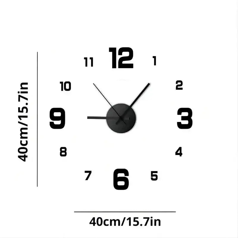 Creative Frameless DIY Wall Clock Wall Mechanism Night light Arrows Decal Home Silent Clock Living Room Office Wall