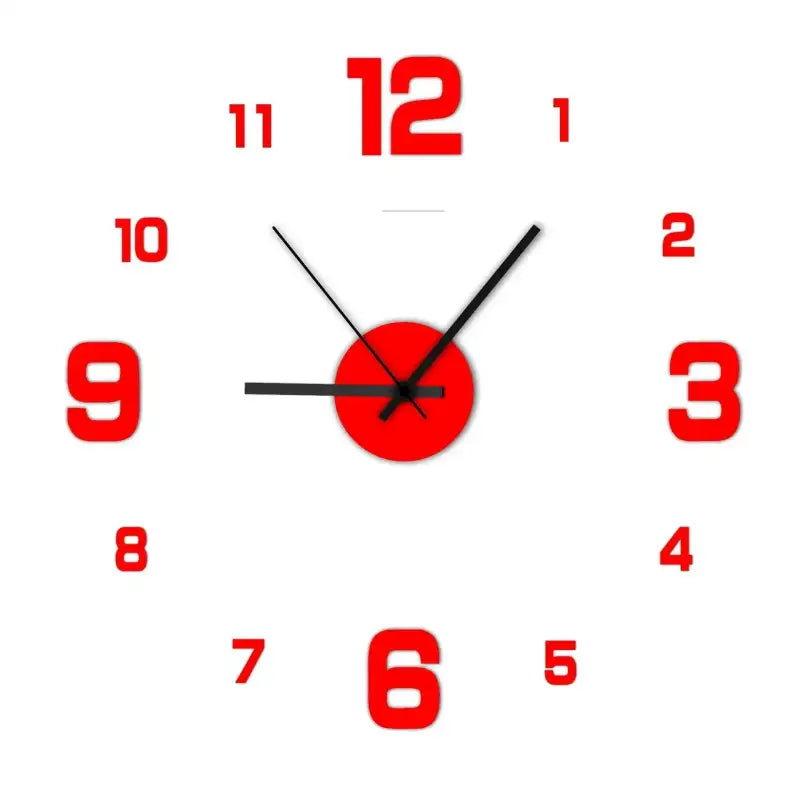 Creative Frameless DIY Wall Clock Wall Mechanism Night light Arrows Decal Home Silent Clock Living Room Office Wall