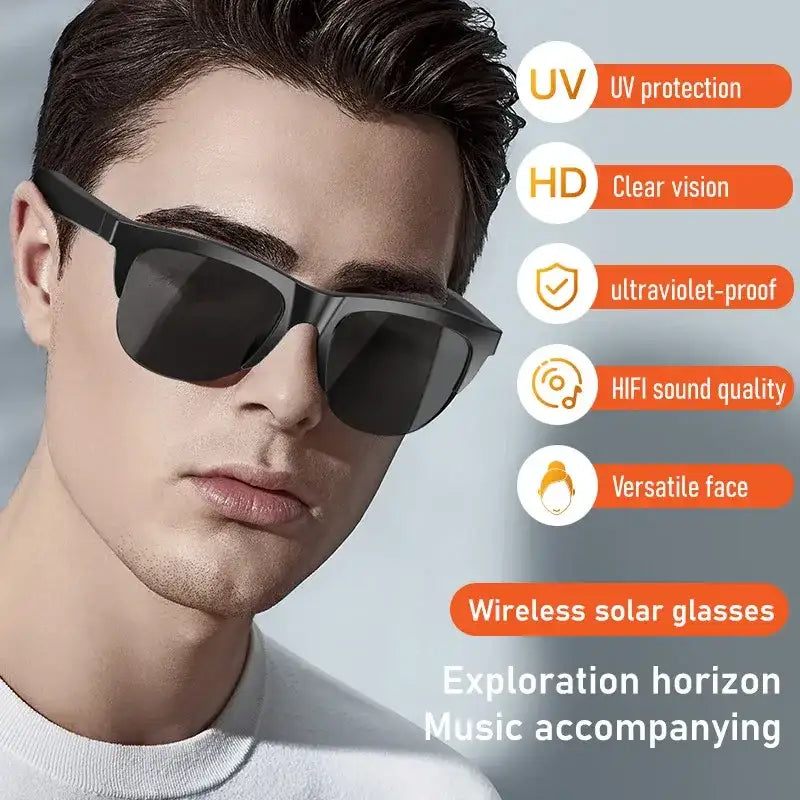 AudioVision Smart Glasses with Bluetooth Earbuds - F06