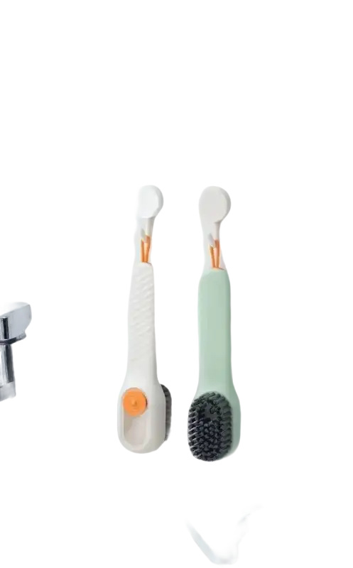 Two handled cleaning brushes.