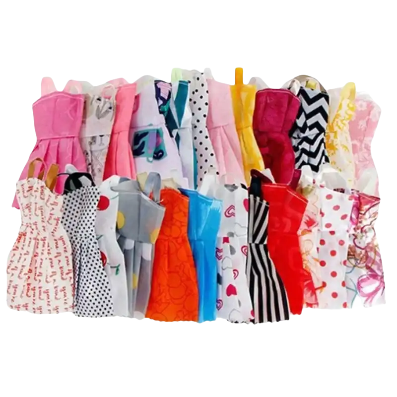 Assorted doll dresses.