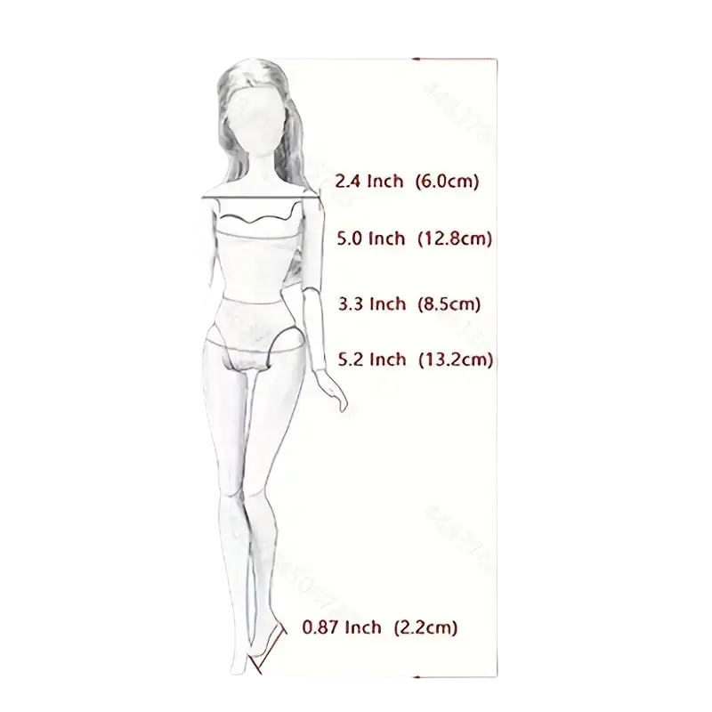 Doll measurement diagram.