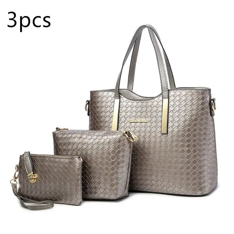 Blossom Chic: Spring Handbags for Stylish Ladies - Grey / 3pcs