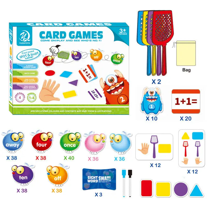 Educational card game set.