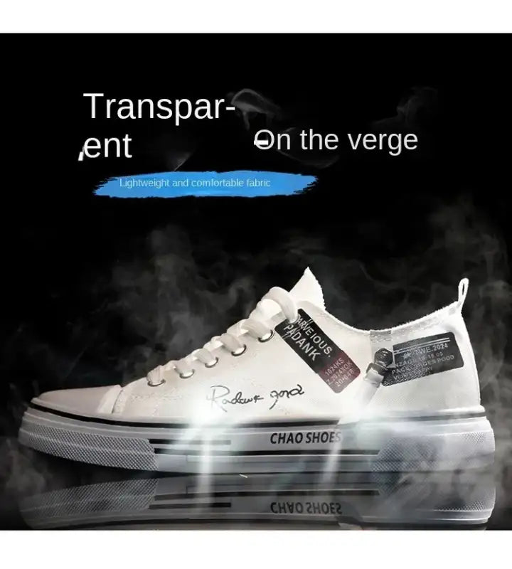 Men’s Canvas Shoe Male Sneakers Breathable Men Sports Black Cloth Shoe Trend Letter Men Low Cut Sneaker Casual Shoes