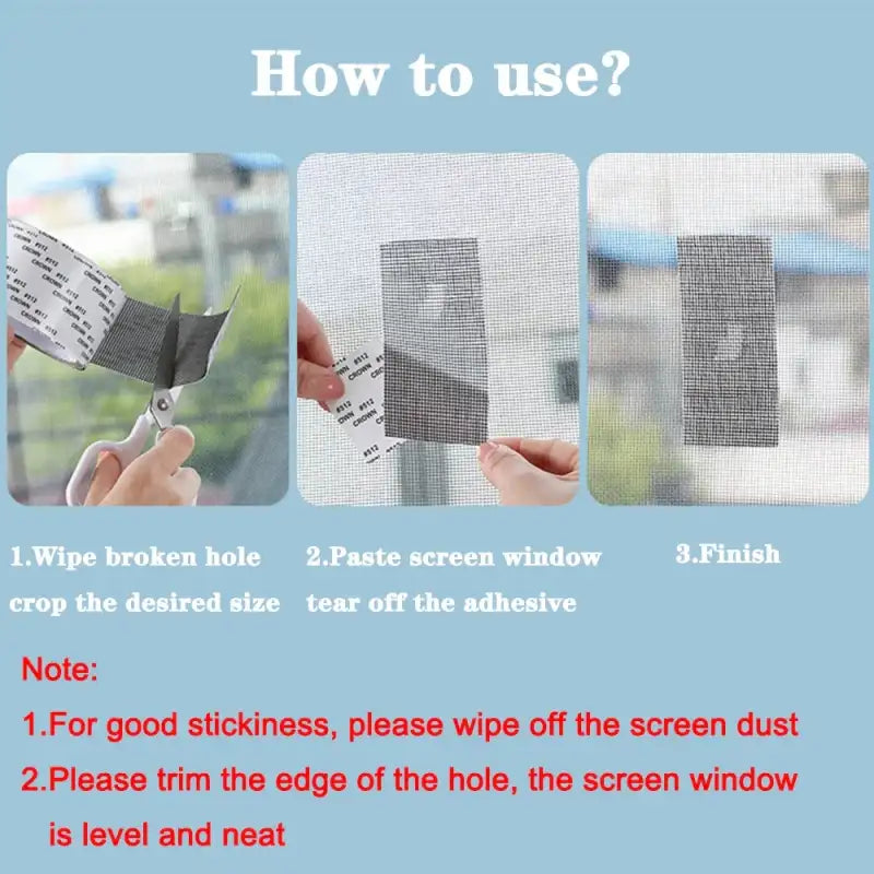 1ps Easy-to-Apply Waterproof Window Screen Repair Tape – Keep Mosquitoes Out with Our Anti-Insect Self-Adhesive Mesh