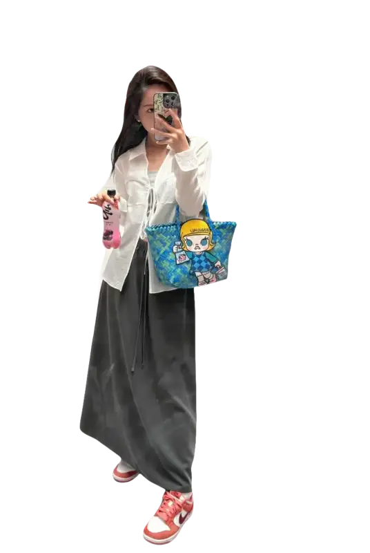 Woman’s casual outfit.