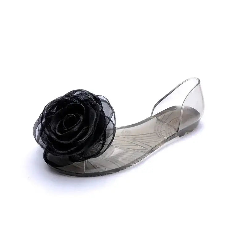 Women Sandals Open Toe Summer Jelly Shoes Woman Fashion Butterfly-knot Flat Sandals Women Beach Shoes Slip On Flip