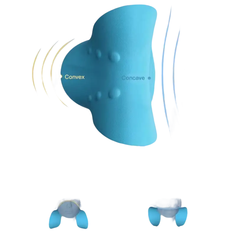 Blue cervical spine massager.
