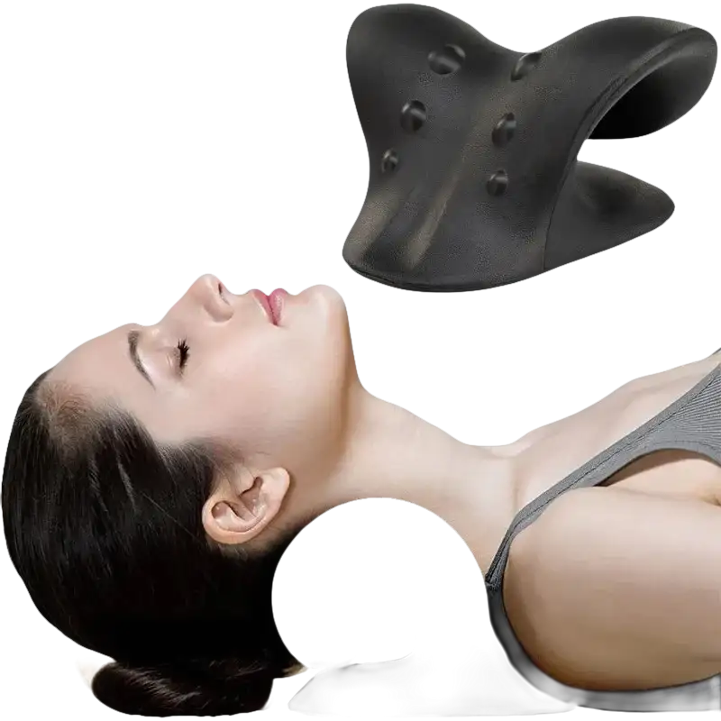 Black neck stretcher.