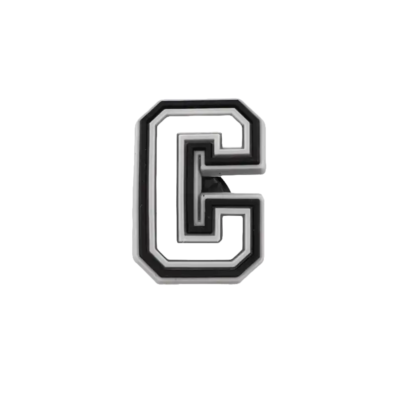 Letter ’G’ charm with layered borders.
