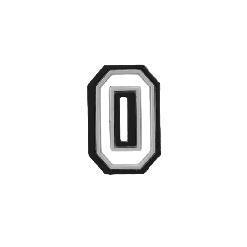 Octagonal number zero with layered borders.