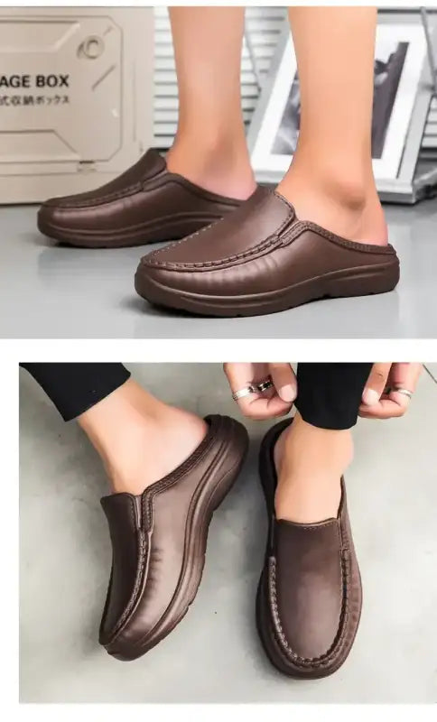Men Chef Shoes Business Slippers Waterpoof Cover Toe Fashion Casual Daily Plus Size EVA Slippers Indoor