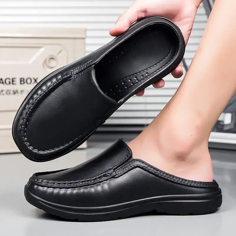 Men Chef Shoes Business Slippers Waterpoof Cover Toe Fashion Casual Daily Plus Size EVA Slippers Indoor