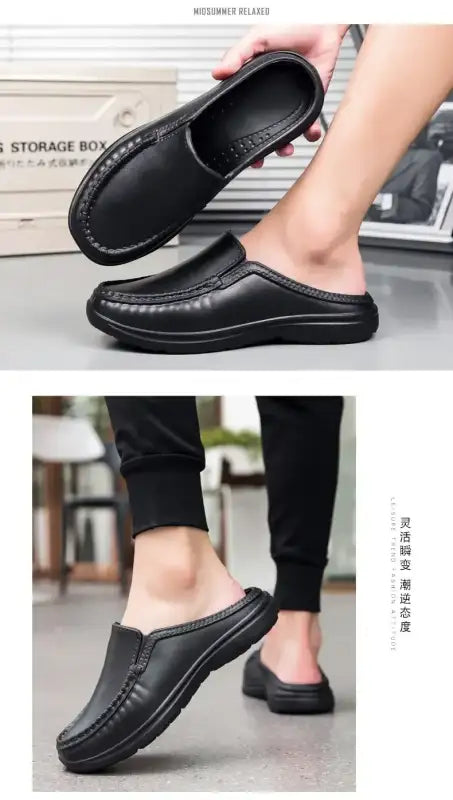 Men Chef Shoes Business Slippers Waterpoof Cover Toe Fashion Casual Daily Plus Size EVA Slippers Indoor