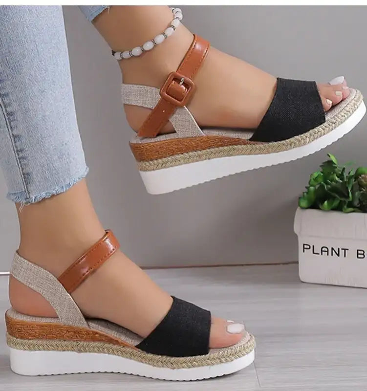 Sandals Women Shoes Fashion Wedge Sandal For Women Non-Slip Women’s Sandals Huaraches Light High-Heeled Sandals