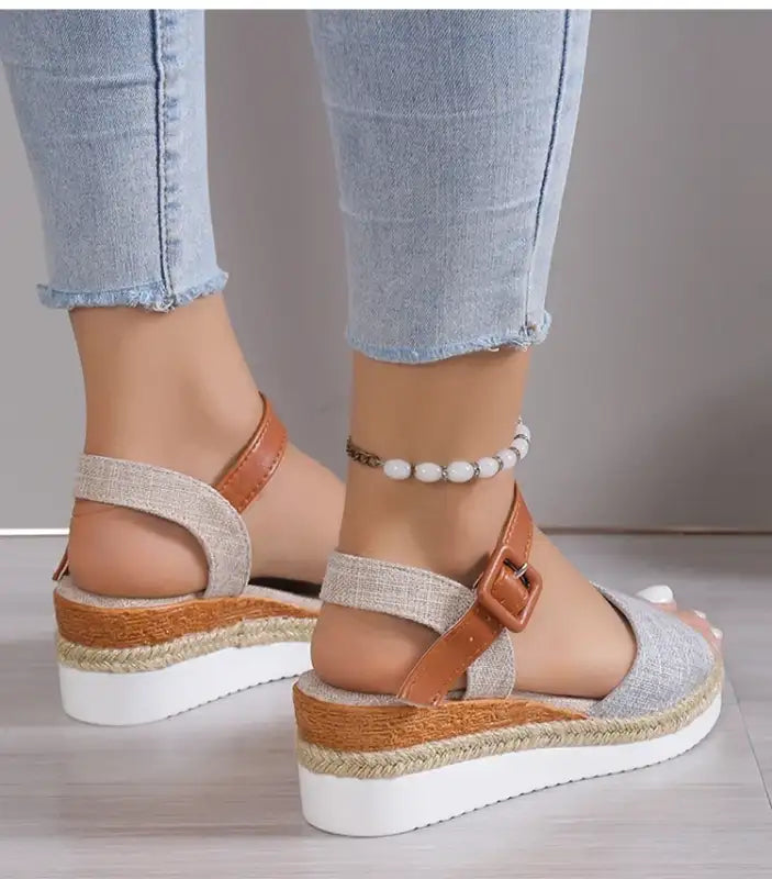 Sandals Women Shoes Fashion Wedge Sandal For Women Non-Slip Women’s Sandals Huaraches Light High-Heeled Sandals