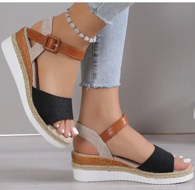 Sandals Women Shoes Fashion Wedge Sandal For Women Non-Slip Women’s Sandals Huaraches Light High-Heeled Sandals