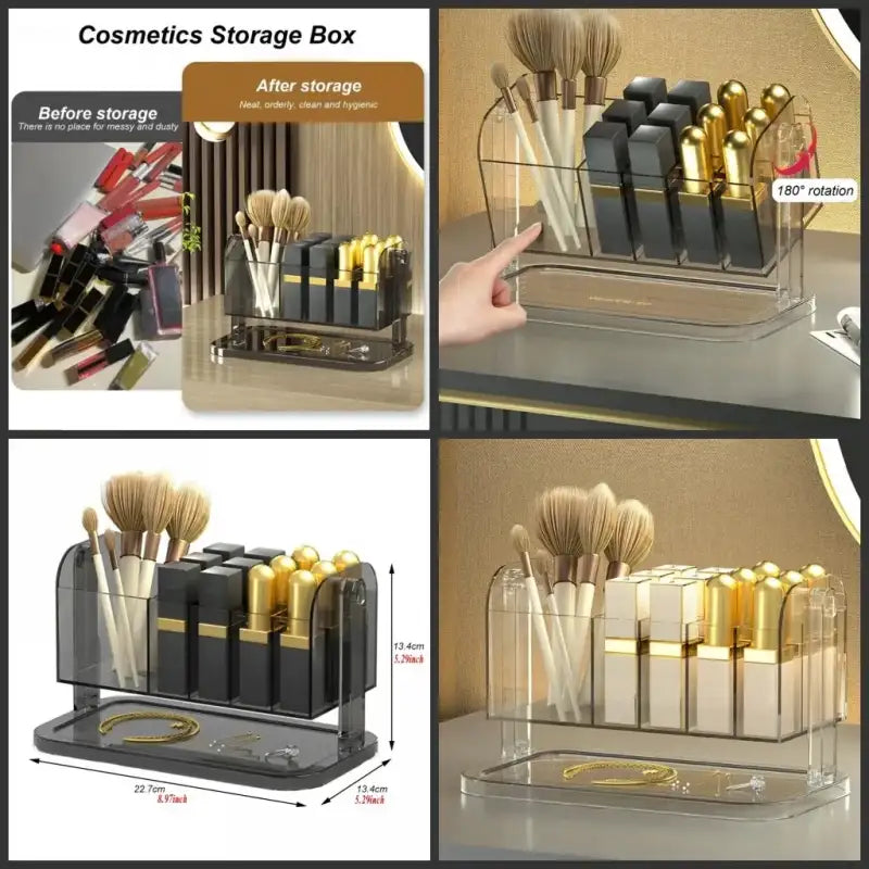 White New Drawer Makeup Storage Box Dormitory Finishing Plastic Shelf Cosmetics Skin Care Dressing Table Desktop