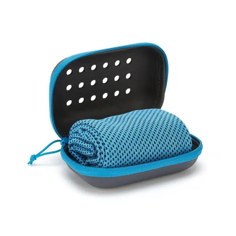 Clearance_Quick Drying Cooling Towel Soft Breathable Chilly Sweat Absorption Cold Towel with Storage Box Sports Running