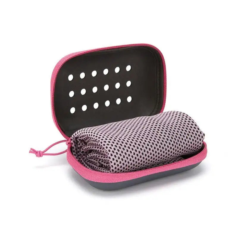Clearance_Quick Drying Cooling Towel Soft Breathable Chilly Sweat Absorption Cold Towel with Storage Box Sports Running