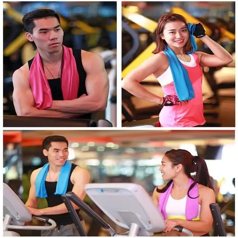 Clearance_Quick Drying Cooling Towel Soft Breathable Chilly Sweat Absorption Cold Towel with Storage Box Sports Running