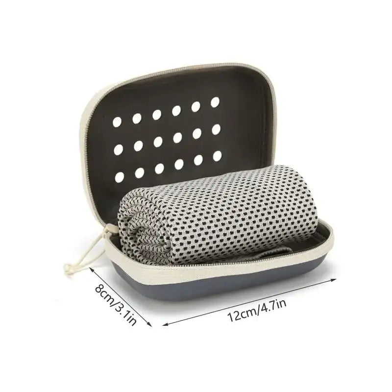 Clearance_Quick Drying Cooling Towel Soft Breathable Chilly Sweat Absorption Cold Towel with Storage Box Sports Running