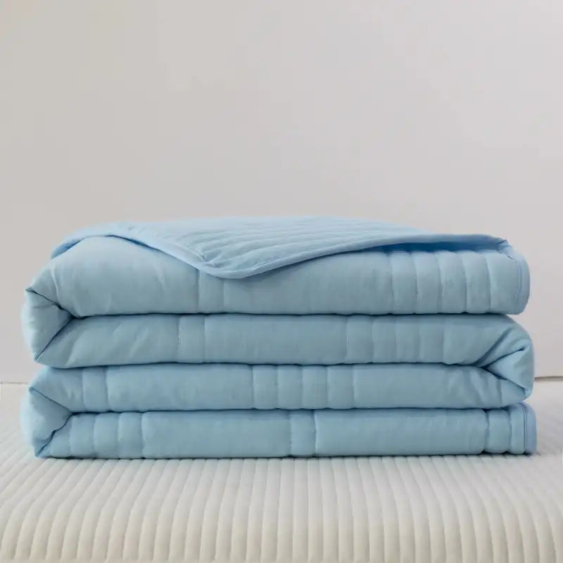 Fiber Summer Cooling Air Conditioning Blanket - blue / 100X150cm