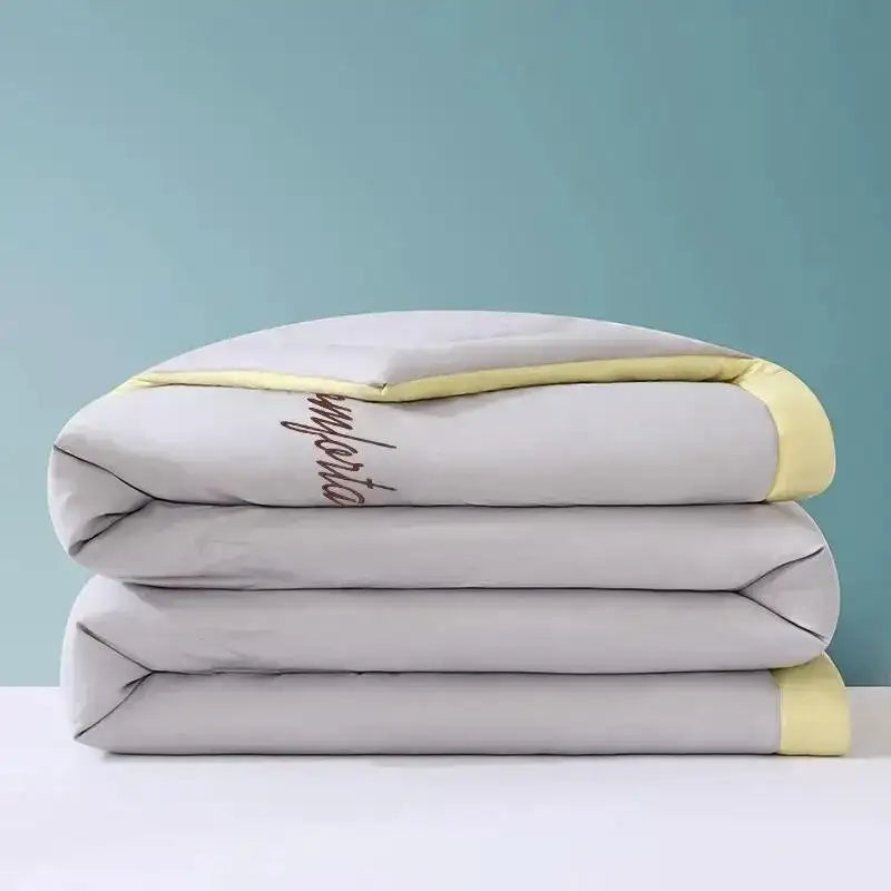 Fiber Summer Cooling Air Conditioning Blanket - Embroidery Gray / 200X230cm