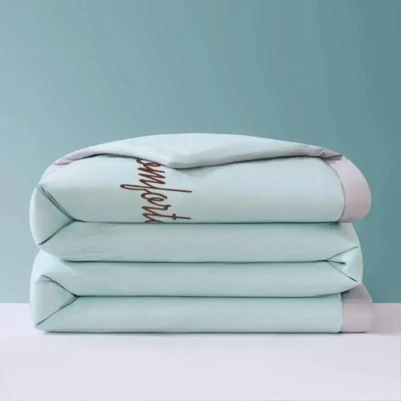 Fiber Summer Cooling Air Conditioning Blanket - Embroidery Green / 200X230cm