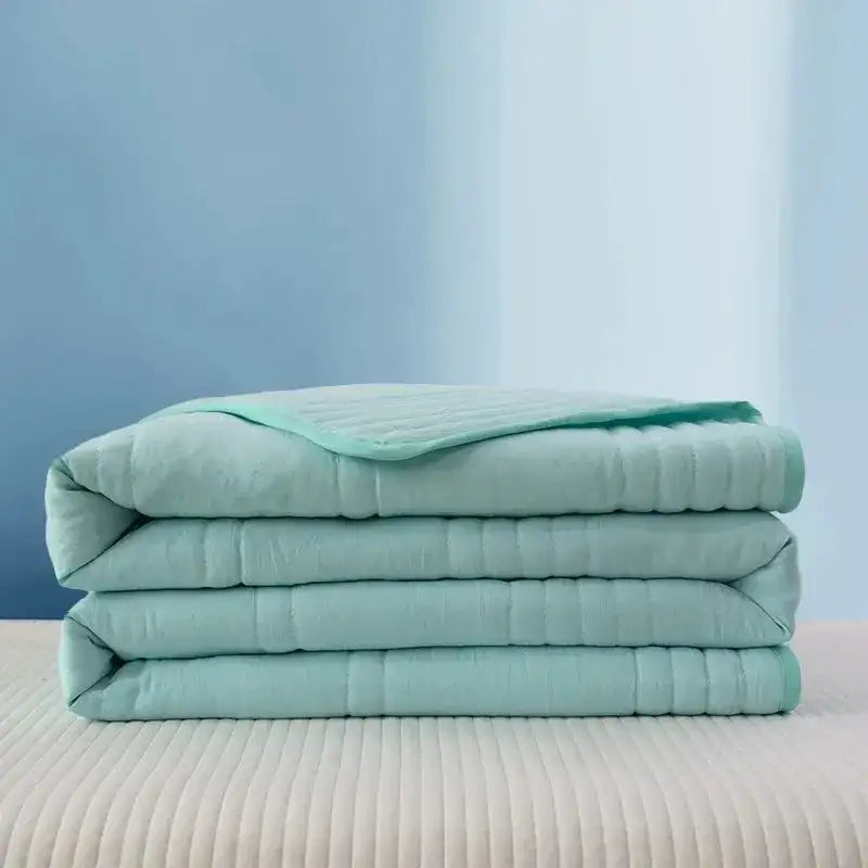 Fiber Summer Cooling Air Conditioning Blanket - green / 100X150cm