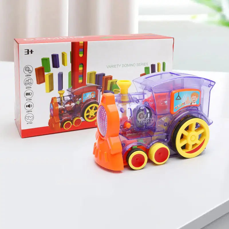 Domino Dash Express™ Electric Train Set for Kids - Purple / 180pcs