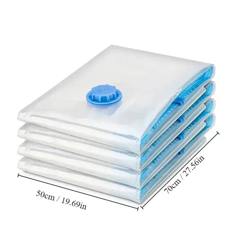 1PC Transparent Border Vacuum Bag For Clothes Storage Bag Home Organizer Compressed Seal Travel Saving Bag - 1pc 50x70cm